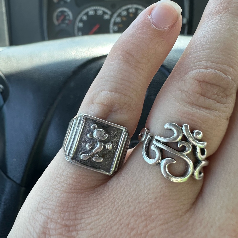 Vintage Sterling Silver Mickey Mouse Ring